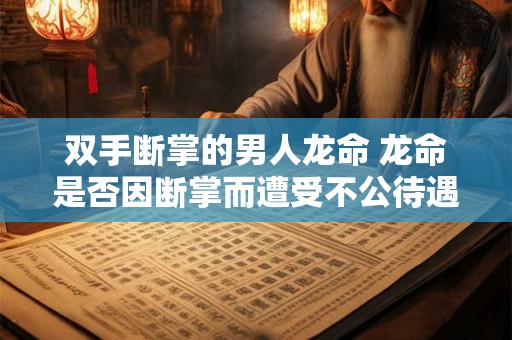 双手断掌的男人龙命 龙命是否因断掌而遭受不公待遇
