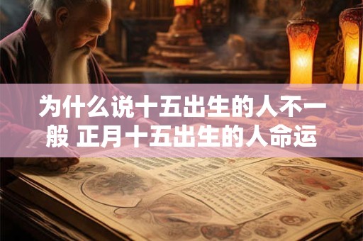 为什么说十五出生的人不一般 正月十五出生的人命运