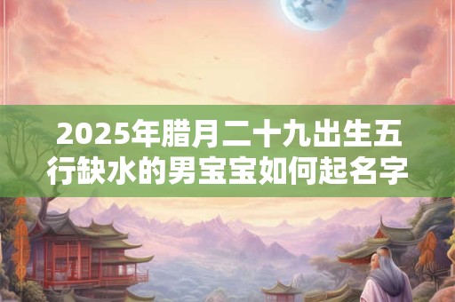2025年腊月二十九出生五行缺水的男宝宝如何起名字