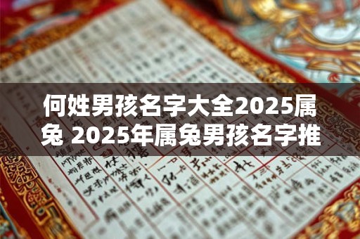 何姓男孩名字大全2025属兔 2025年属兔男孩名字推荐