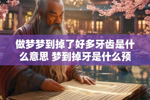 做梦梦到掉了好多牙齿是什么意思 梦到掉牙是什么预兆