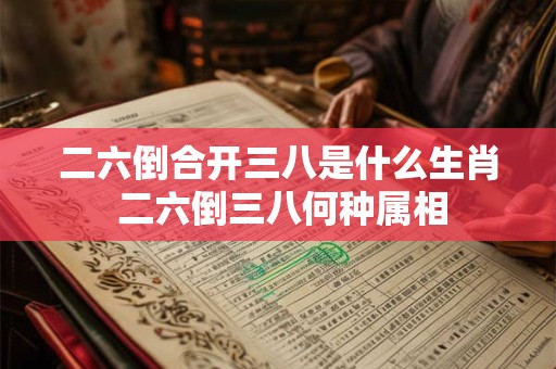 二六倒合开三八是什么生肖 二六倒三八何种属相