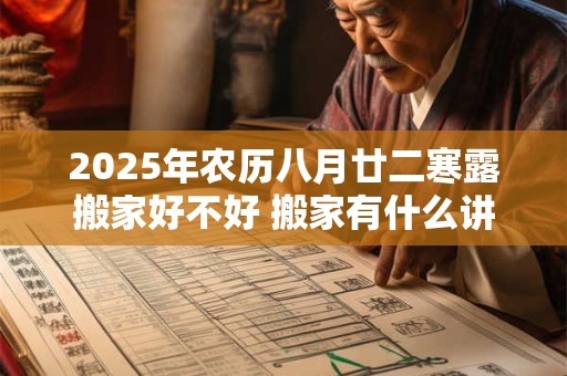 2025年农历八月廿二寒露搬家好不好 搬家有什么讲究和忌讳