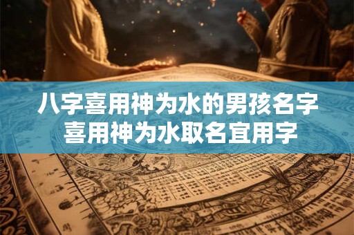 八字喜用神为水的男孩名字 喜用神为水取名宜用字