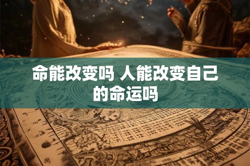 命能改变吗 人能改变自己的命运吗