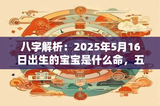 八字解析：2025年5月16日出生的宝宝是什么命，五行缺什么