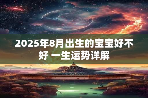 2025年8月出生的宝宝好不好 一生运势详解