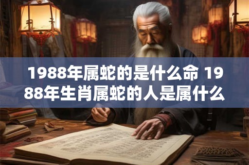 1988年属蛇的是什么命 1988年生肖属蛇的人是属什么命 1988年属蛇的是什么命 1988年生肖属蛇的人是属什么命