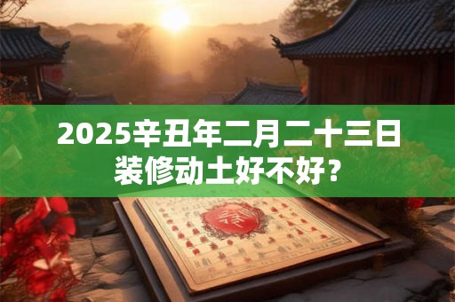 2025辛丑年二月二十三日装修动土好不好？