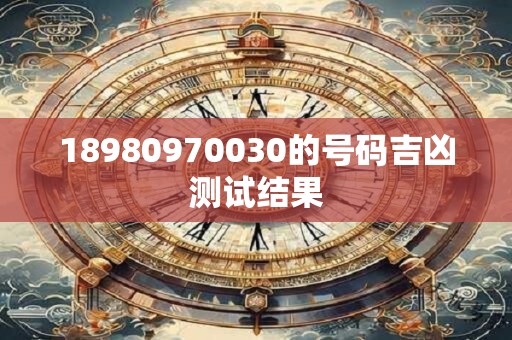 18980970030的号码吉凶测试结果