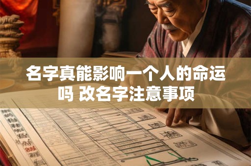 名字真能影响一个人的命运吗 改名字注意事项