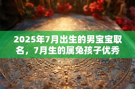 2025年7月出生的男宝宝取名，7月生的属兔孩子优秀名字