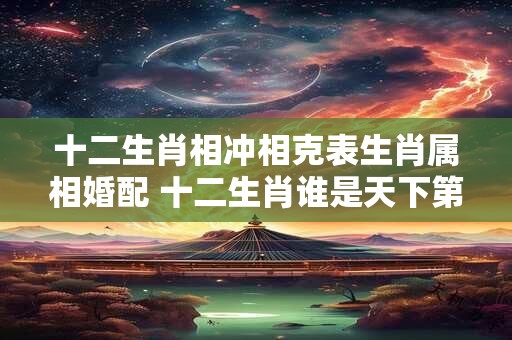 十二生肖相冲相克表生肖属相婚配 十二生肖谁是天下第一