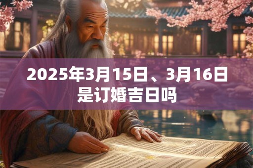 2025年3月15日、3月16日是订婚吉日吗