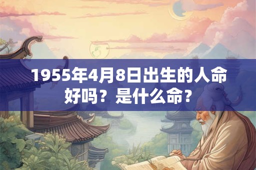 1955年4月8日出生的人命好吗？是什么命？