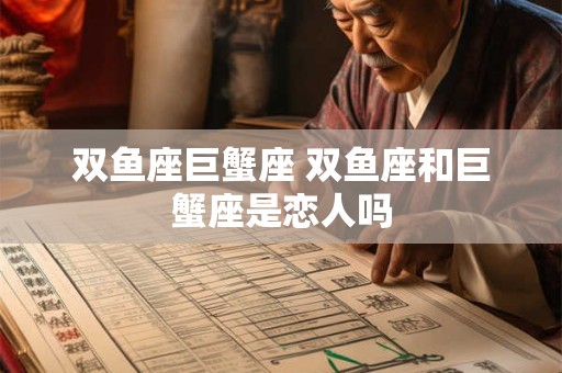 双鱼座巨蟹座 双鱼座和巨蟹座是恋人吗