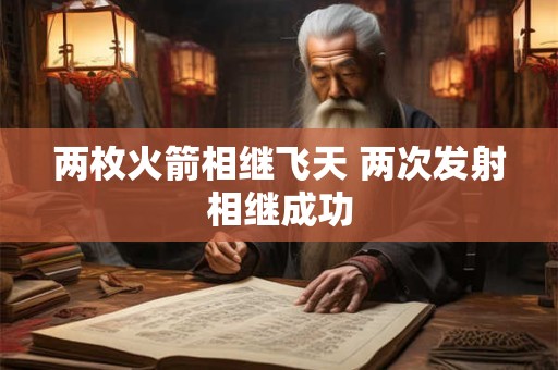 两枚火箭相继飞天 两次发射相继成功
