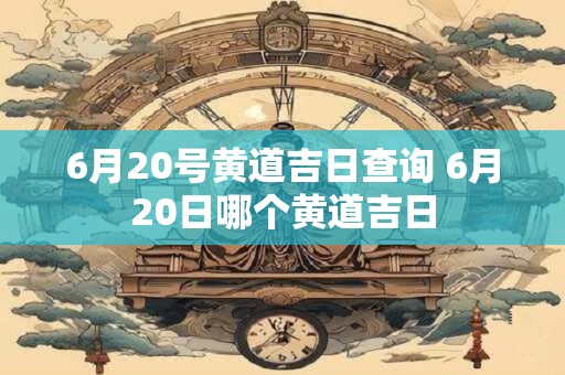 6月20号黄道吉日查询 6月20日哪个黄道吉日