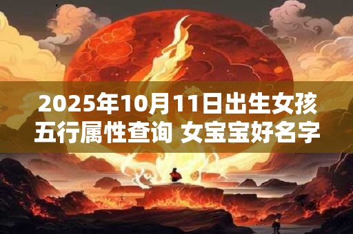 2025年10月11日出生女孩五行属性查询 女宝宝好名字合集