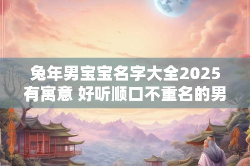 兔年男宝宝名字大全2025有寓意 好听顺口不重名的男宝宝名字 兔年男宝宝名字大全2025有寓意 好听顺口不重名的男宝宝名字
