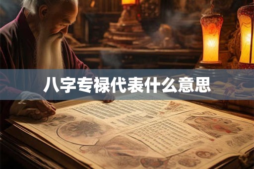 八字专禄代表什么意思