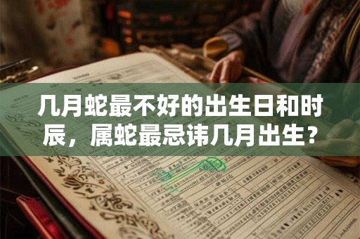 几月蛇最不好的出生日和时辰，属蛇最忌讳几月出生？
