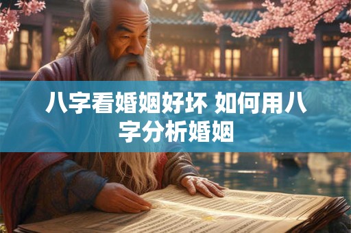 八字看婚姻好坏 如何用八字分析婚姻