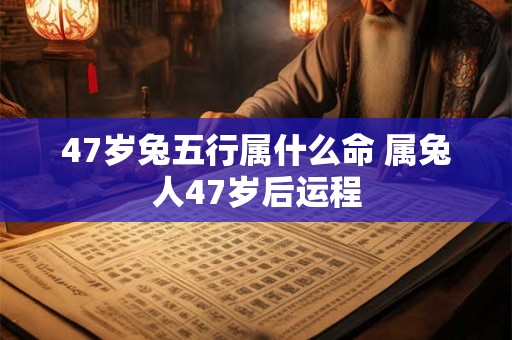 47岁兔五行属什么命 属兔人47岁后运程
