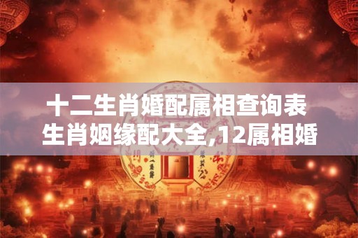 十二生肖婚配属相查询表 生肖姻缘配大全,12属相婚配表图