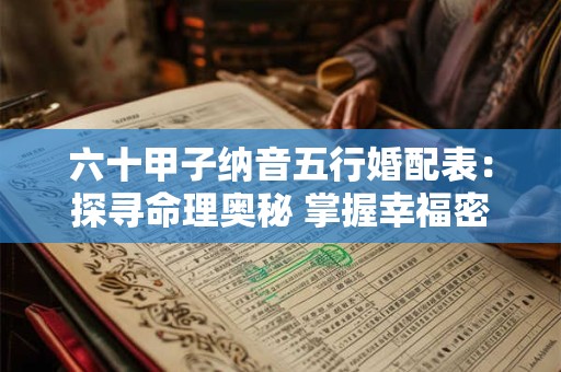 六十甲子纳音五行婚配表：探寻命理奥秘 掌握幸福密码