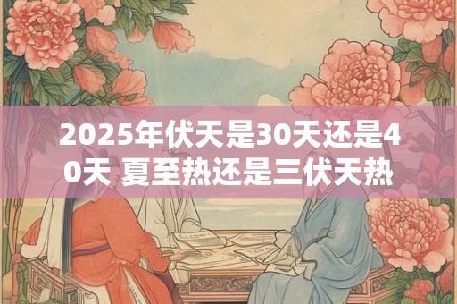 2025年伏天是30天还是40天 夏至热还是三伏天热