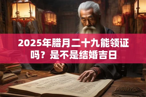 2025年腊月二十九能领证吗？是不是结婚吉日