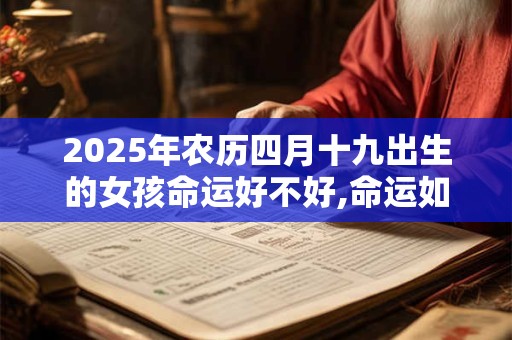 2025年农历四月十九出生的女孩命运好不好,命运如何？