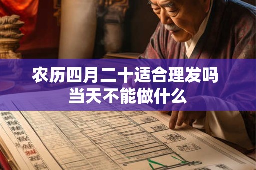 农历四月二十适合理发吗 当天不能做什么