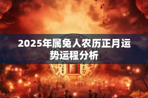 2025年属兔人农历正月运势运程分析