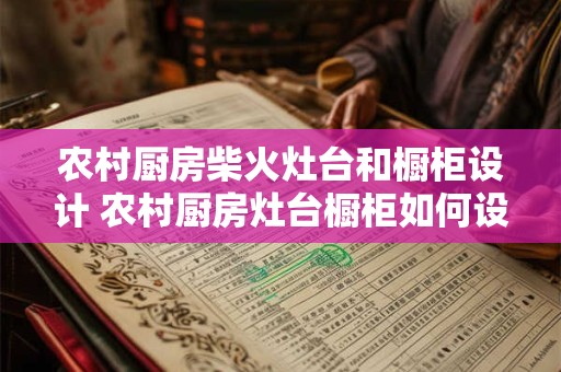 农村厨房柴火灶台和橱柜设计 农村厨房灶台橱柜如何设计
