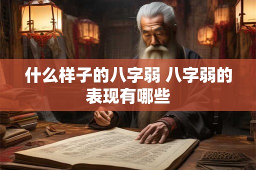 什么样子的八字弱 八字弱的表现有哪些