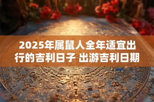 2025年属鼠人全年适宜出行的吉利日子 出游吉利日期