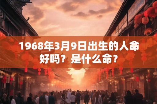 1968年3月9日出生的人命好吗？是什么命？