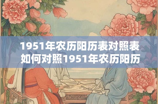 1951年农历阳历表对照表 如何对照1951年农历阳历表