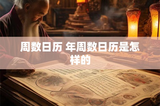 周数日历 年周数日历是怎样的