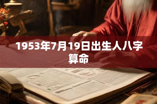 1953年7月19日出生人八字算命 1953年7月19日出生人八字算命