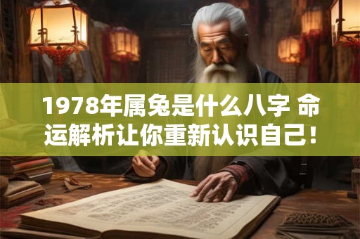 1978年属兔是什么八字 命运解析让你重新认识自己！