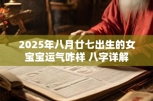 2025年八月廿七出生的女宝宝运气咋样 八字详解