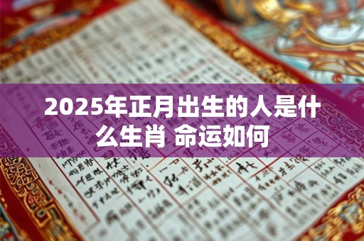 2025年正月出生的人是什么生肖 命运如何