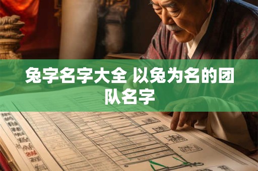 兔字名字大全 以兔为名的团队名字 兔字名字大全 以兔为名的团队名字