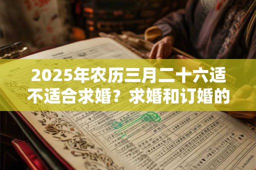 2025年农历三月二十六适不适合求婚？求婚和订婚的区别