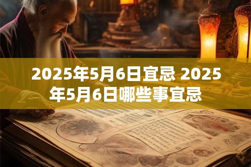 2025年5月6日宜忌 2025年5月6日哪些事宜忌