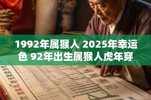 1992年属猴人 2025年幸运色 92年出生属猴人虎年穿什么颜色衣服好