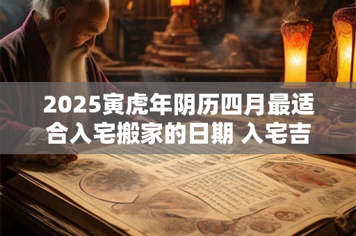 2025寅虎年阴历四月最适合入宅搬家的日期 入宅吉日精选
